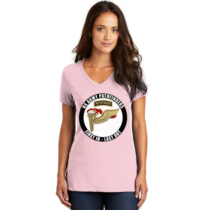 United States Army Pathfinder Military Veteran Women's V-Neck T-Shirt