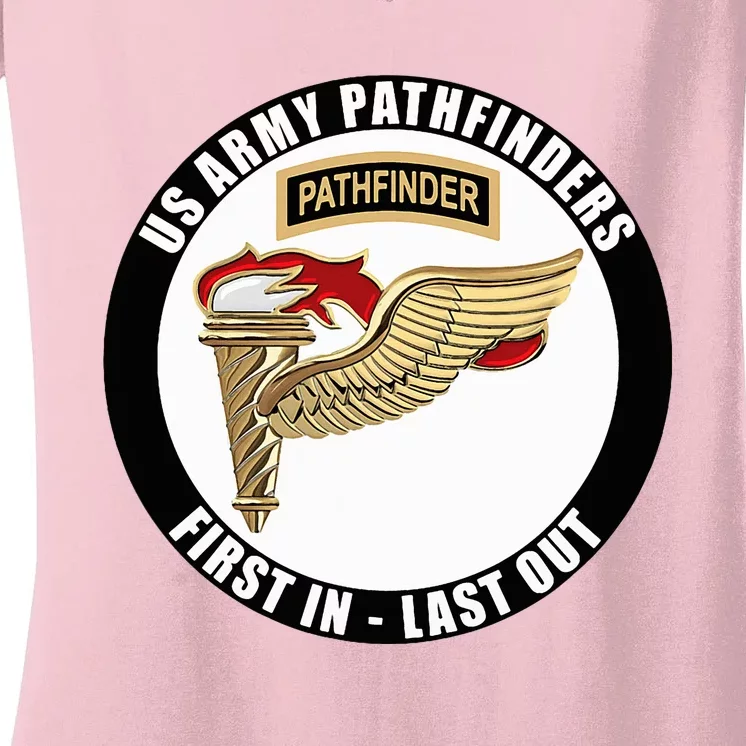 United States Army Pathfinder Military Veteran Women's V-Neck T-Shirt