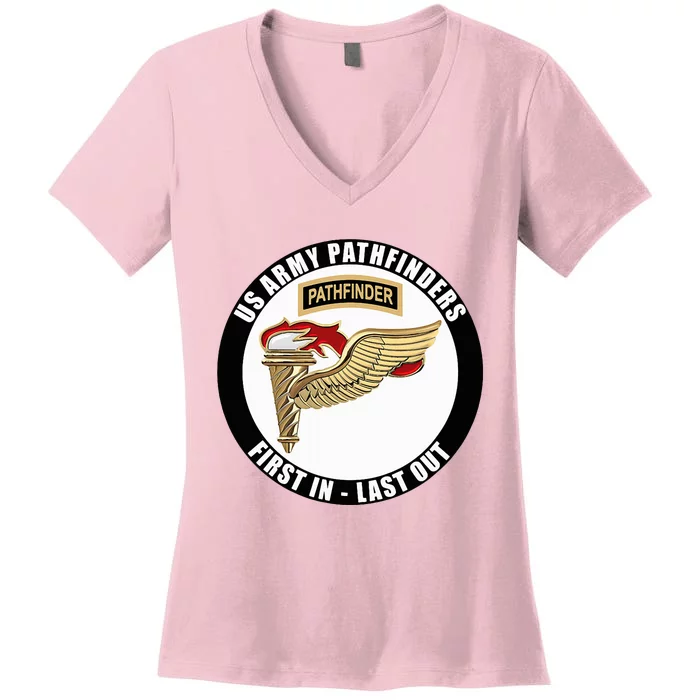 United States Army Pathfinder Military Veteran Women's V-Neck T-Shirt