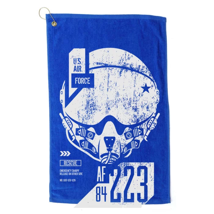 USAF Superior Pilot Helmet Platinum Collection Golf Towel