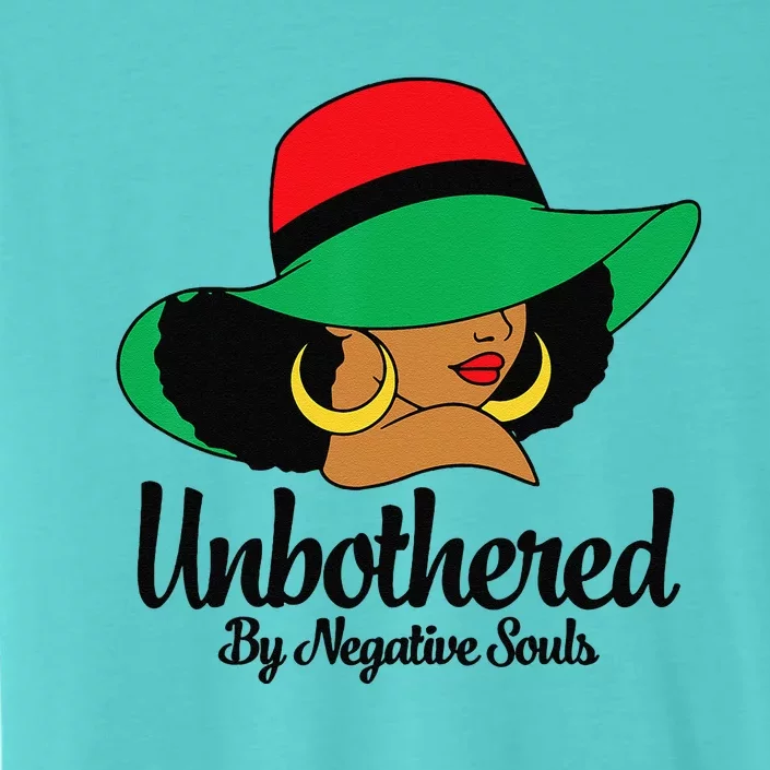 Unbothered Sassy Black Queen With Sun Hat Afro Woman ChromaSoft Performance T-Shirt