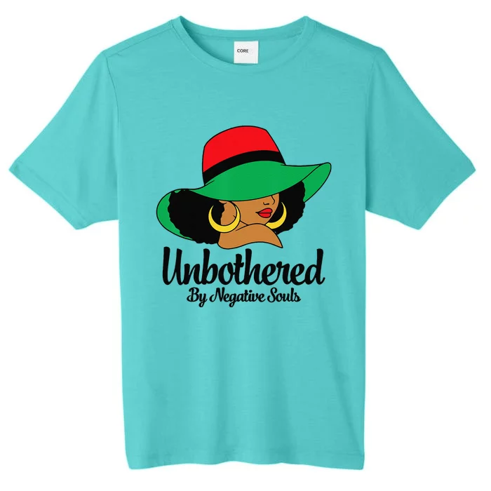 Unbothered Sassy Black Queen With Sun Hat Afro Woman ChromaSoft Performance T-Shirt