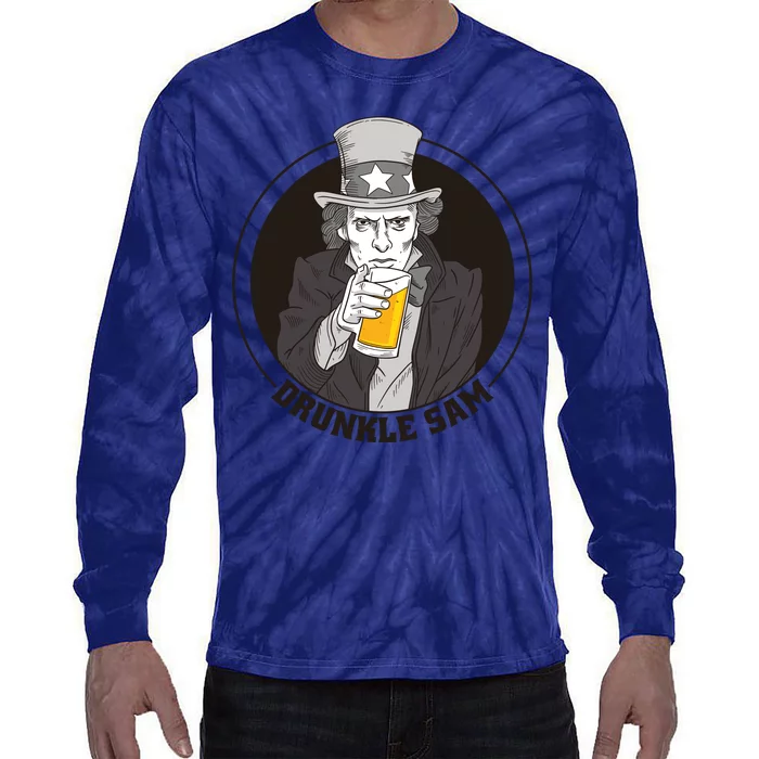 Uncle Sam Beer Tie-Dye Long Sleeve Shirt