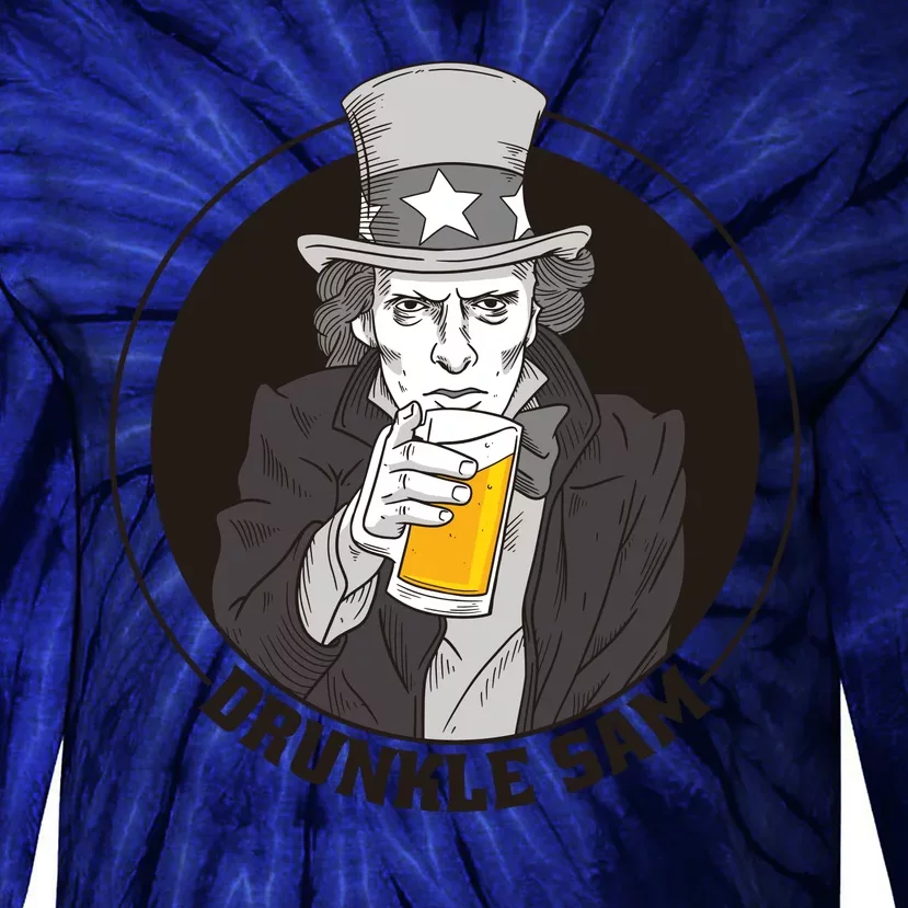 Uncle Sam Beer Tie-Dye Long Sleeve Shirt