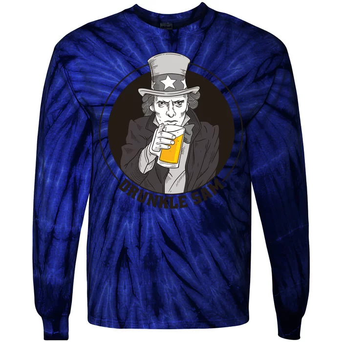 Uncle Sam Beer Tie-Dye Long Sleeve Shirt