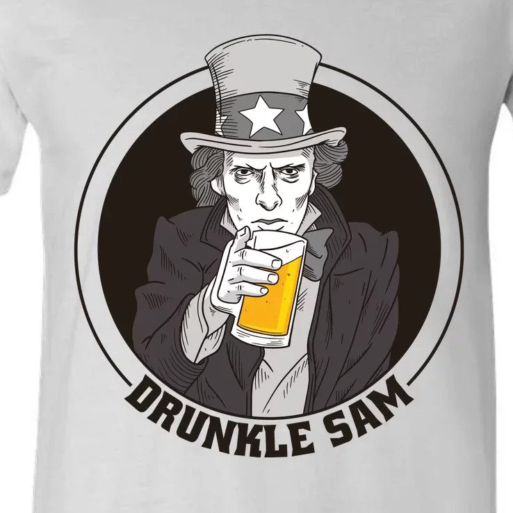 Uncle Sam Beer V-Neck T-Shirt