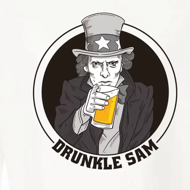 Uncle Sam Beer Cropped Pullover Crew