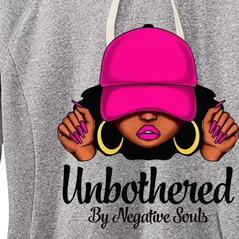 Unbothered Sassy Black Queen African American Women's Fleece Hoodie