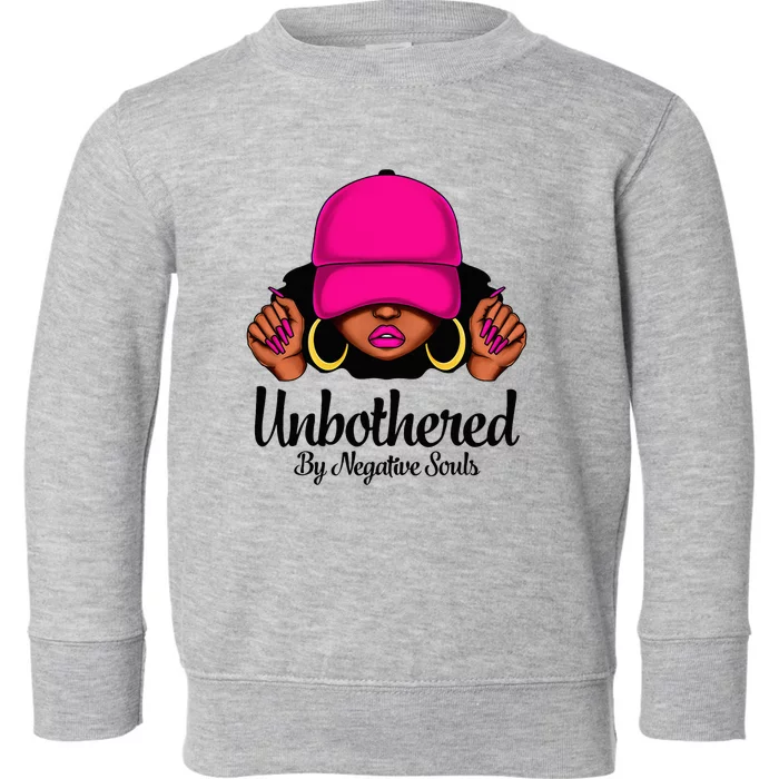 Unbothered Sassy Black Queen African American Toddler Sweatshirt