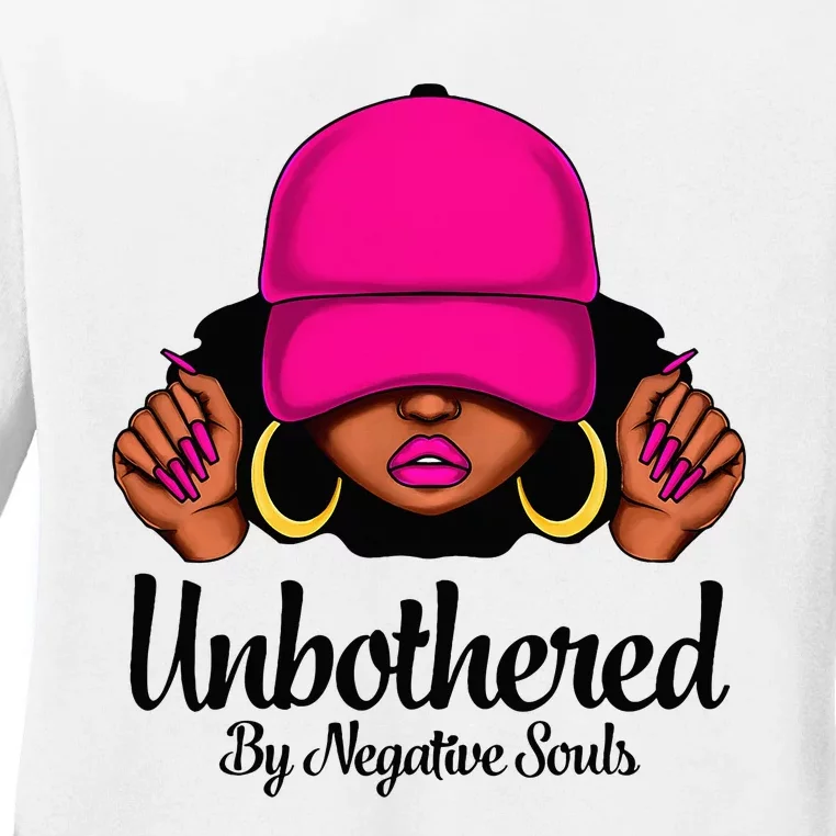 Unbothered Sassy Black Queen African American Ladies Long Sleeve Shirt