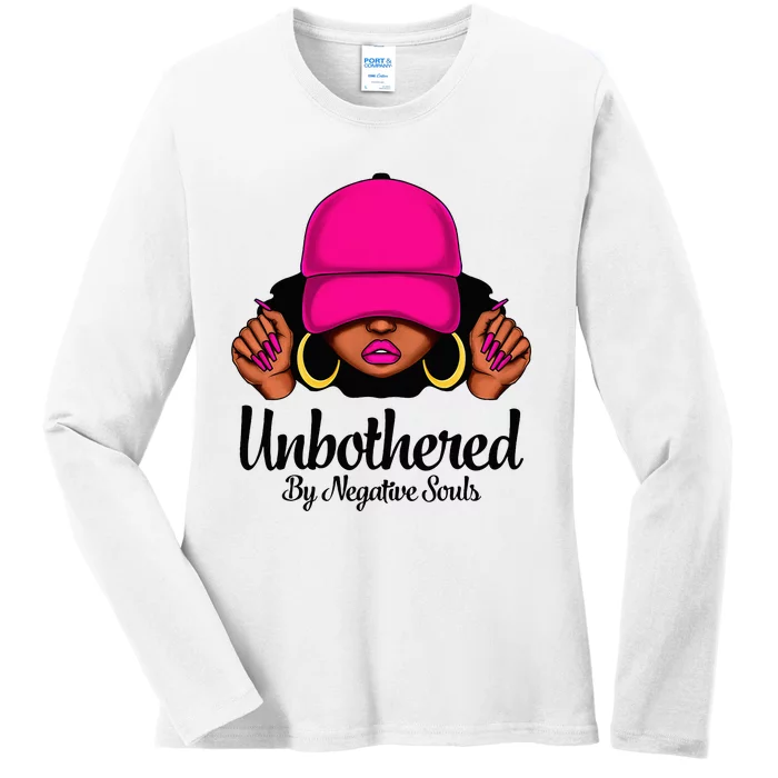 Unbothered Sassy Black Queen African American Ladies Long Sleeve Shirt