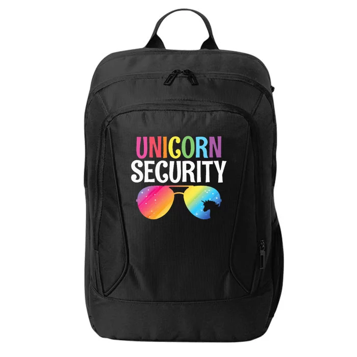 Unicorn Security Birthday Family Halloween Costume Mom Dad City Backpack