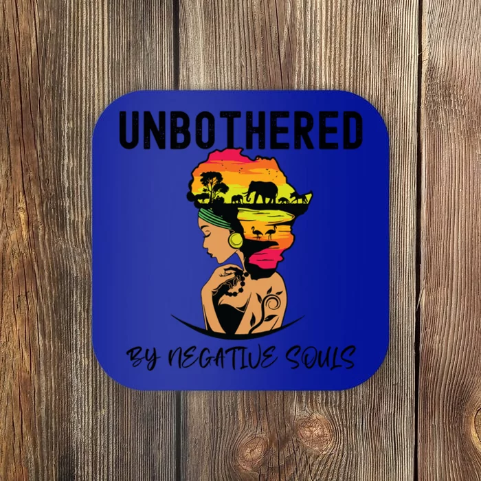 Unbothered Sassy Black Queen African American Ladies Gift Coaster