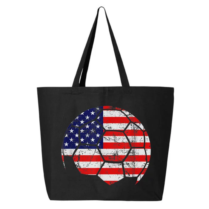 USA Soccer Ball Flag Jersey 25L Jumbo Tote