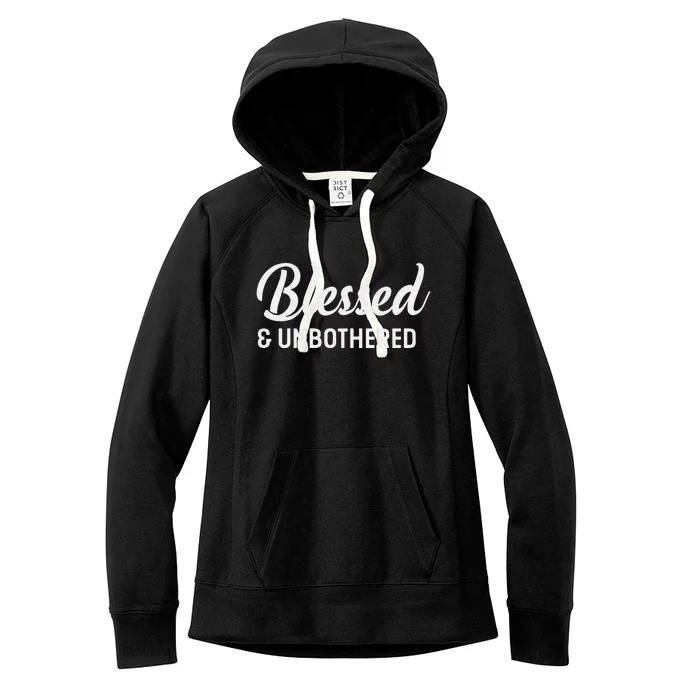 Unbothered Sassy Black Queen African American Ladies Women's Fleece Hoodie