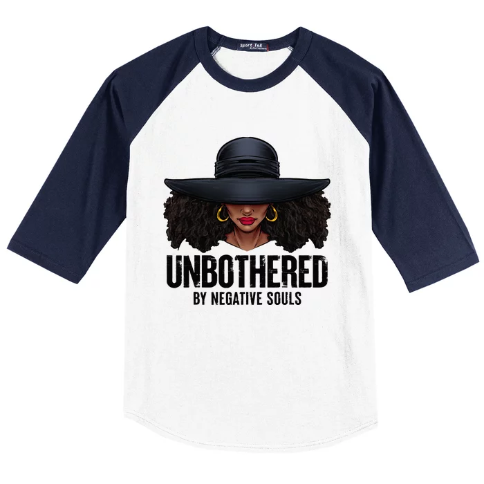 Unbothered Sassy Black Queen African American Ladies Gifts Baseball Sleeve Shirt