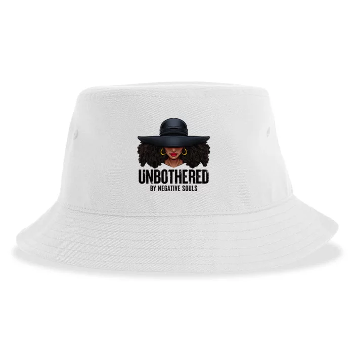 Unbothered Sassy Black Queen African American Ladies Gifts Sustainable Bucket Hat