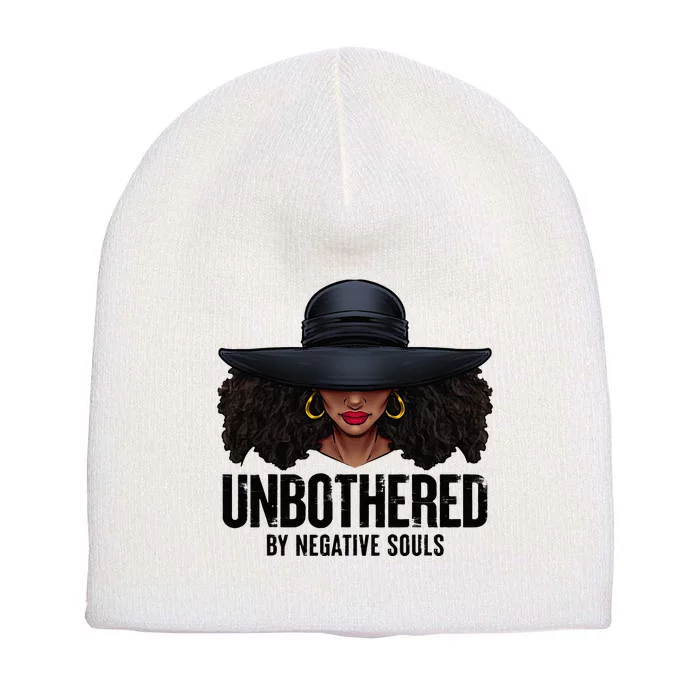 Unbothered Sassy Black Queen African American Ladies Gifts Short Acrylic Beanie