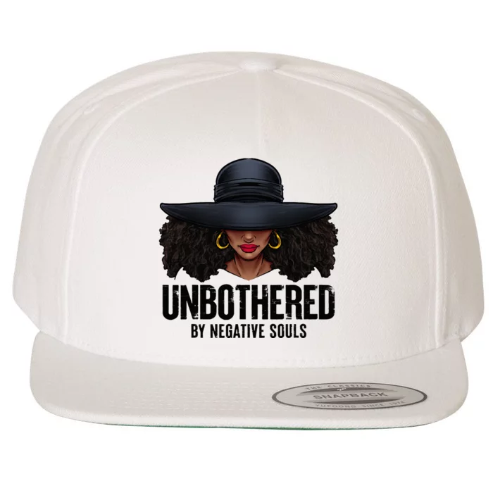 Unbothered Sassy Black Queen African American Ladies Gifts Wool Snapback Cap