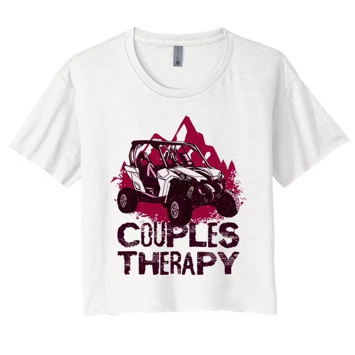 Utv Side By Side Couples Therapy Women's Crop Top Tee