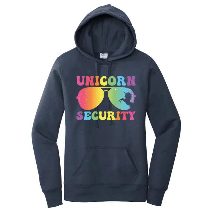 Unicorn Security Birthday Family Halloween Costume Mom Dad Cute Gift Women's Pullover Hoodie