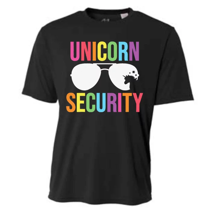 Unicorn Security Birthday Family Halloween Costume Dad Mom Cooling Performance Crew T-Shirt