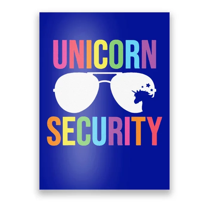 Unicorn Security Birthday Family Halloween Costume Dad Mom Poster