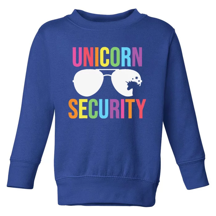 Unicorn Security Birthday Family Halloween Costume Dad Mom Toddler Sweatshirt