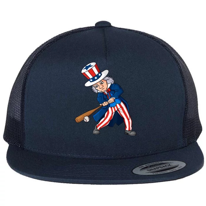 Uncle Sam Baseball 4th Of July Patriotic Boy Teens Flat Bill Trucker Hat