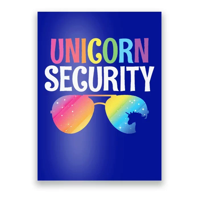 Unicorn Security Birthday Family Halloween Costume Mom Dad Poster