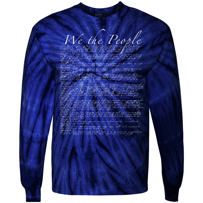 United States Bill Of Rights US Constitution Tie-Dye Long Sleeve Shirt