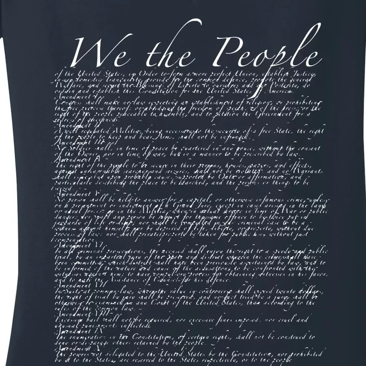 United States Bill Of Rights US Constitution Women's V-Neck T-Shirt