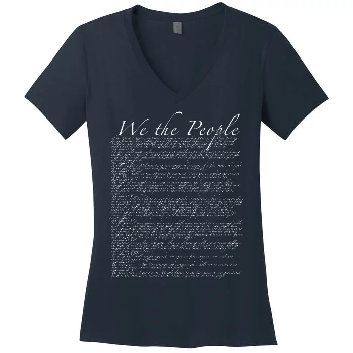 United States Bill Of Rights US Constitution Women's V-Neck T-Shirt