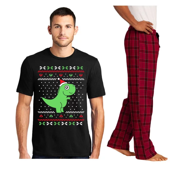 Ugly Sweater Christmas Trex Gift Pajama Set