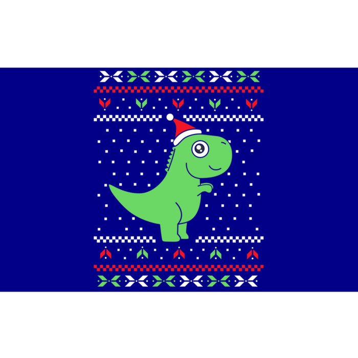 Ugly Sweater Christmas Trex Gift Bumper Sticker