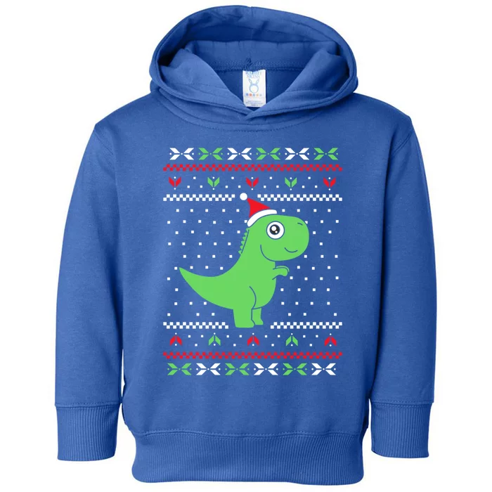 Ugly Sweater Christmas Trex Gift Toddler Hoodie