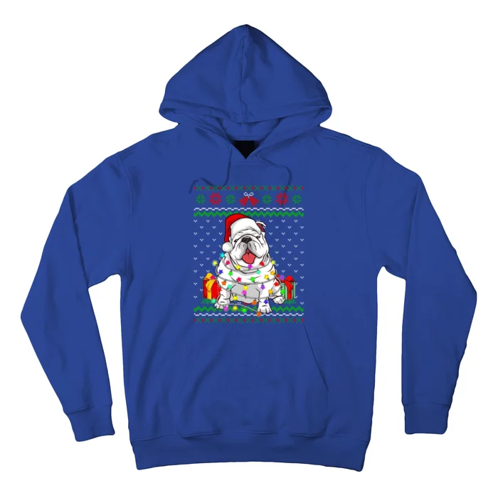 Ugly Sweater Christmas Lights English Bulldog Dog Lover Gift Hoodie