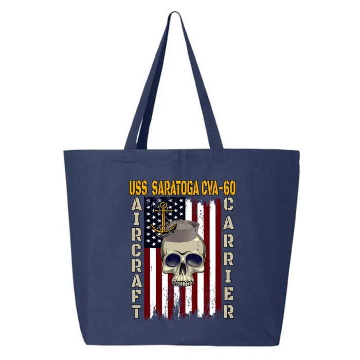 Uss Saratoga Cvameaningful Gift60 Veterans Day Dad Son Grandpa Gift 25L Jumbo Tote