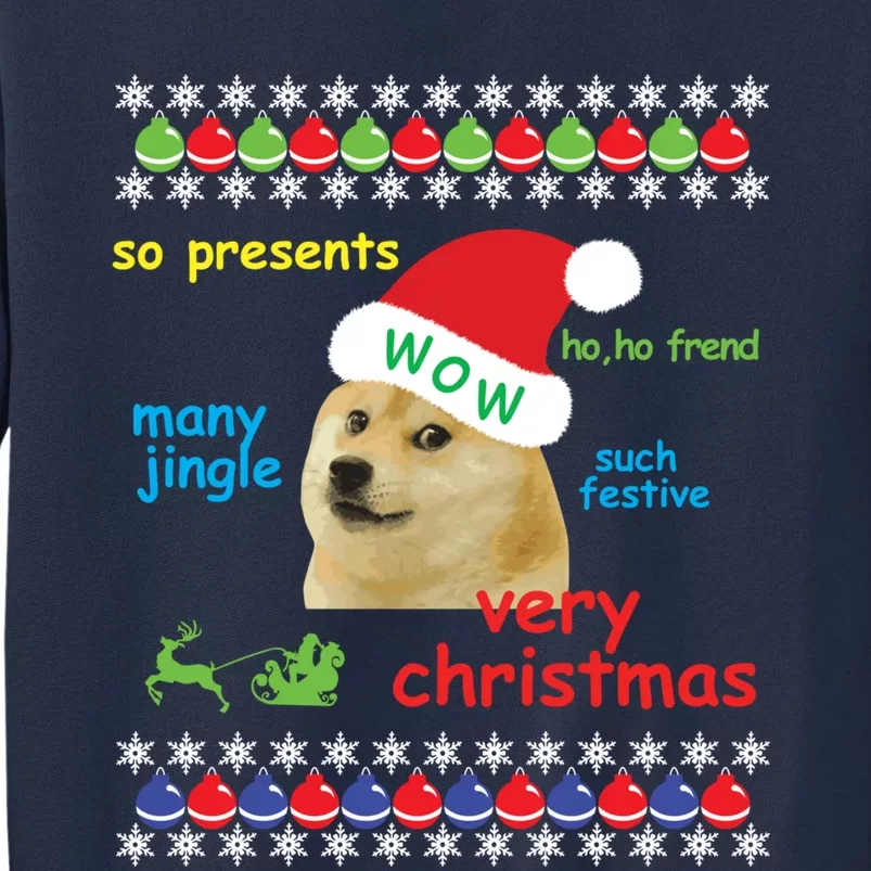 Ugly Sweater Christmas Doge Meme Sweatshirt Shiba Inu Dog Sweatshirt