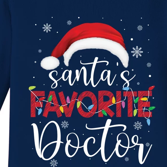 Ugly Sweater Christmas SantaS Favorite Doctor Xmas Cute Gift Baby Long Sleeve Bodysuit