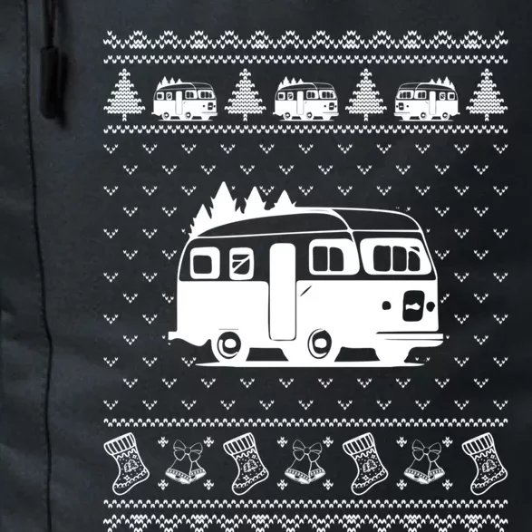 Ugly Sweater Christmas Holiday Design Funny Camper Xmas Daily Commute Backpack