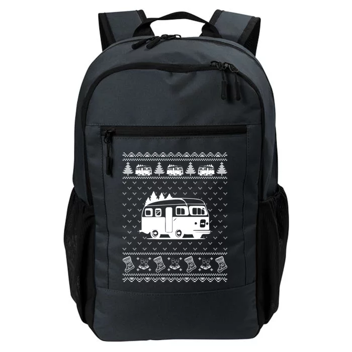 Ugly Sweater Christmas Holiday Design Funny Camper Xmas Daily Commute Backpack