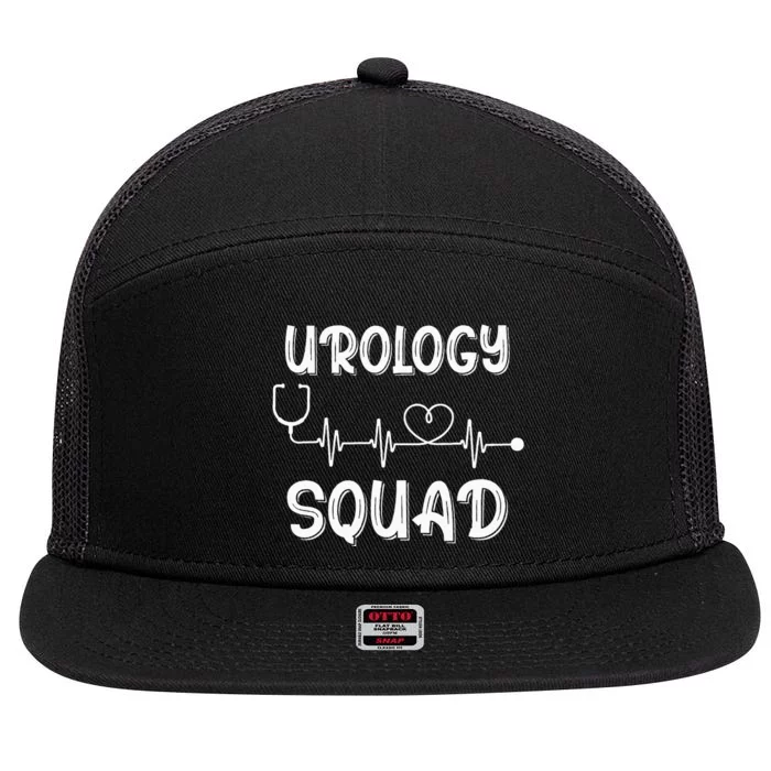 Urology Squad Cute Urologist Nurse Doctor Medical CNA Works 7 Panel Mesh Trucker Snapback Hat