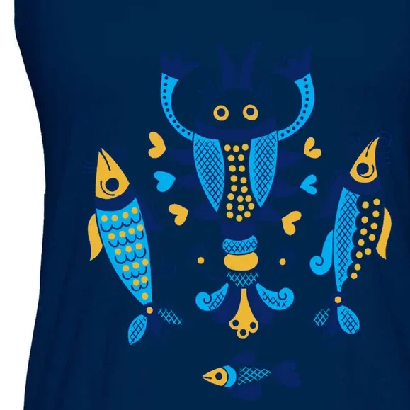 Ukrainian Sea Creatures Ladies Essential Flowy Tank