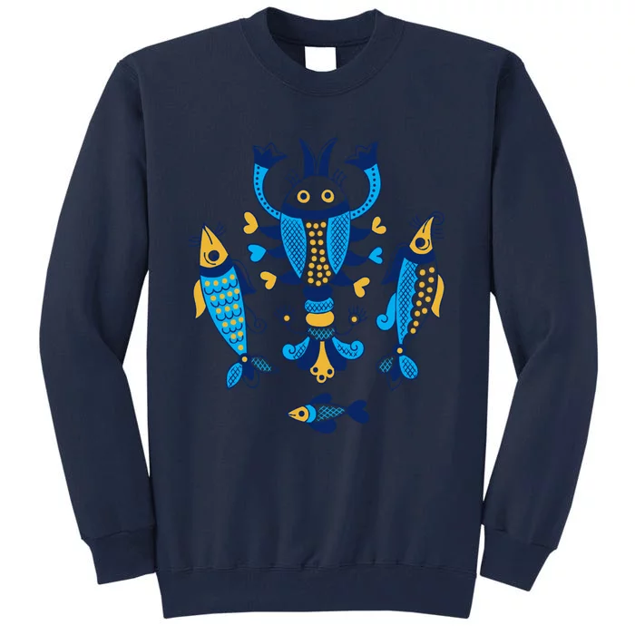 Ukrainian Sea Creatures Tall Sweatshirt