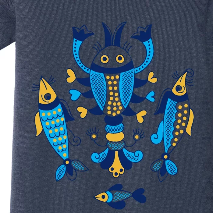 Ukrainian Sea Creatures Baby Bodysuit