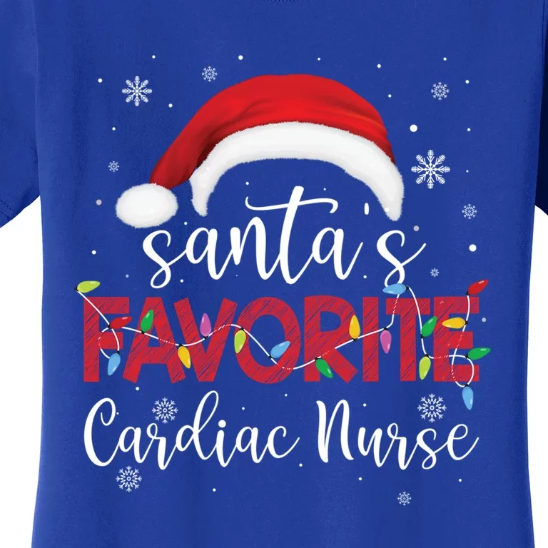 Ugly Sweater Christmas Santas Favorite Cardiac Nurse Xmas Cool Gift Women's T-Shirt