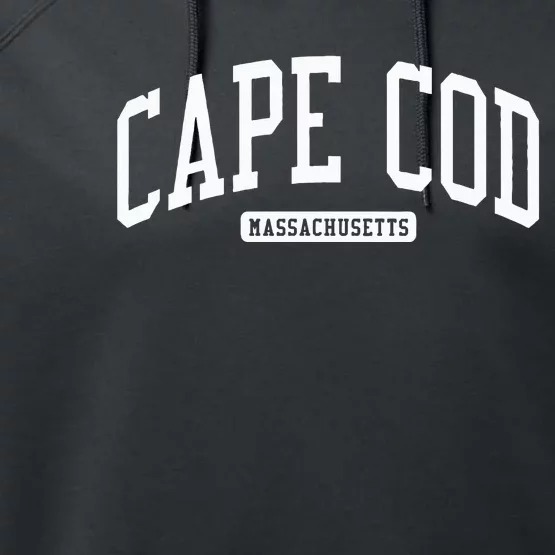 University Style Cape Cod Massachusetts MA College Performance Fleece Hoodie