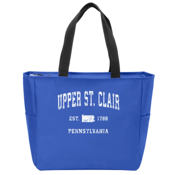 Upper St. Clair Pennsylvania Pa Vintage Athletic Sports Zip Tote Bag