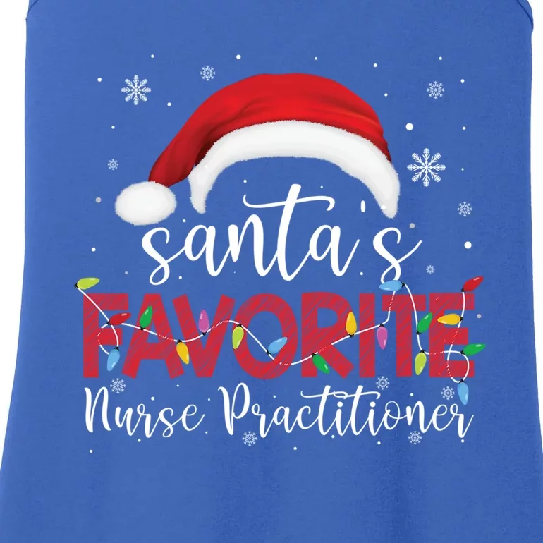 Ugly Sweater Christmas Santas Favorite Nurse Practitioner Cool Gift Ladies Essential Tank